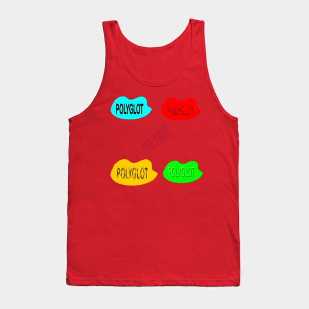 Polyglot, multilingal person gift Tank Top by VISUALIZED INSPIRATION